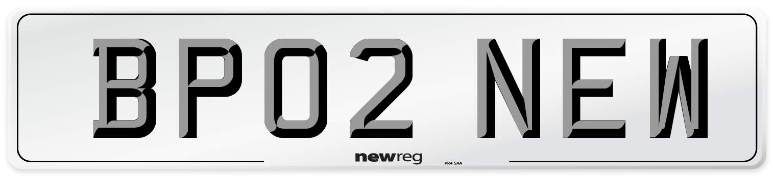 BP02 NEW Number Plate from New Reg